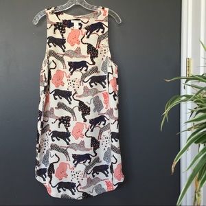 Tiger print shift dress
